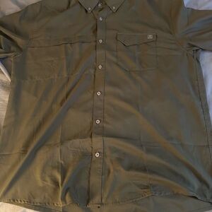 Huk Dark Green Button-Up Shirt